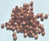 100 5mm Rounded Edge Light Brown Cube Wood Beads